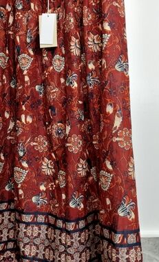 Ellie Brand Floral Red & Multi Color Skirt